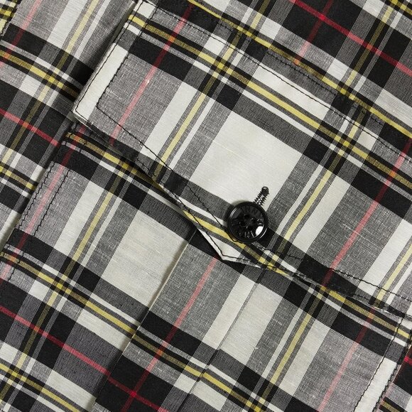 GANNI Checked linen and silk-blend shirt, NWT, XXS/XS - Picture 5 of 6